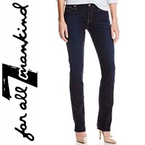 NWT 7 FOR ALL MANKIND “Kimmie” Straight Leg Dark Wash Denim Jeans ❤️